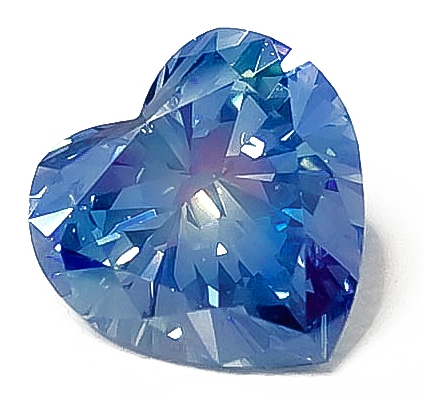 Dark blue, heart cut cremation diamond, ashes made into diamonds cost