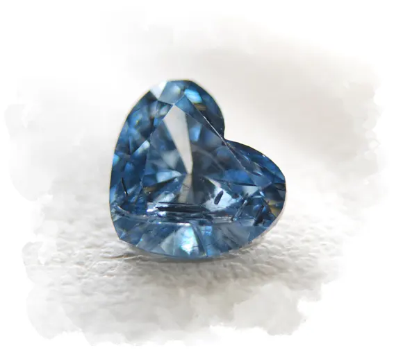 Memorial diamond in heart cut from Algordanza